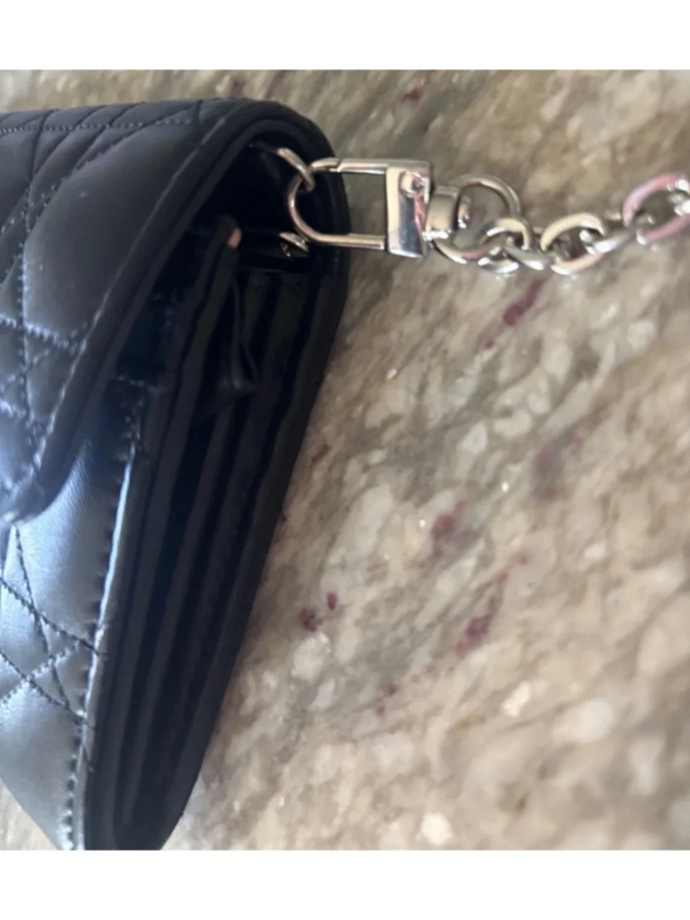 CHRISTIAN DIOR CANNAGE WALLET on Chain Lambskin AUTHENTIC
